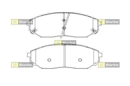 Колодки тормозные дисковые, к-кт. STARLINE BD S448