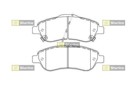 Колодки тормозные дисковые, к-кт. STARLINE BD S455 (фото 1)