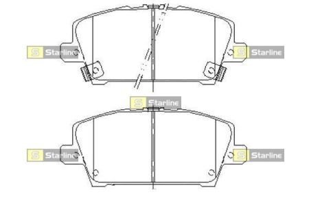 Колодки тормозные дисковые, к-кт. STARLINE BD S485 (фото 1)