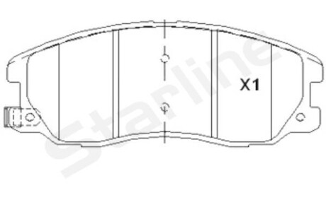 Колодки тормозные дисковые, к-кт. STARLINE BD S852P