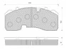 Дискові гальмівні колодки, комплект (з РМК), 29165/29268/29306 WVA BD T005