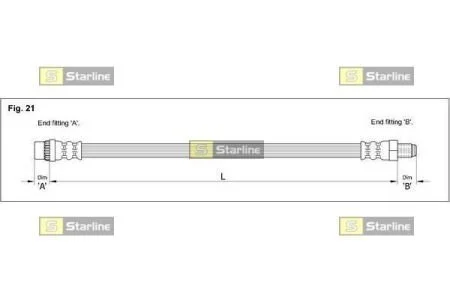 Тормозной шланг STARLINE HA DA.1240