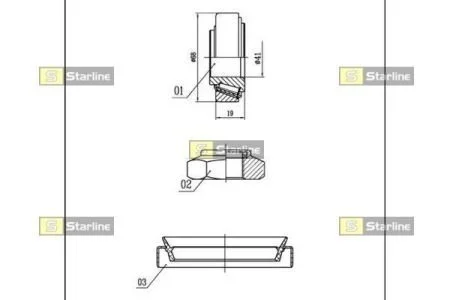Подшипник ступицы колеса, к-кт. STARLINE LO 00919