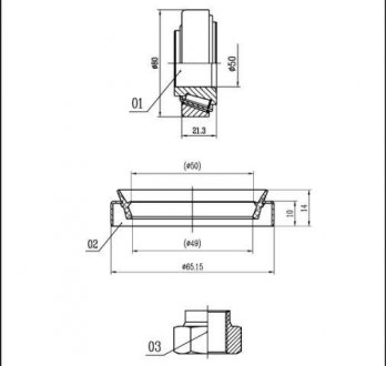 Подшипник ступицы колеса, к-кт. STARLINE LO 01444