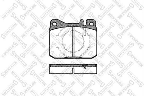 Колодки гальмівні Mercedes 123/126 2.0-3.0 79-85 17, STELLOX 021 040-SX (фото 1)