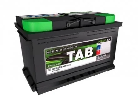 АКБ Ecodry AGM, 80Ah, 800A EN, 315x175x190, B13, правий "+", AGM Акумулятор (START-STOP) TAB 213080