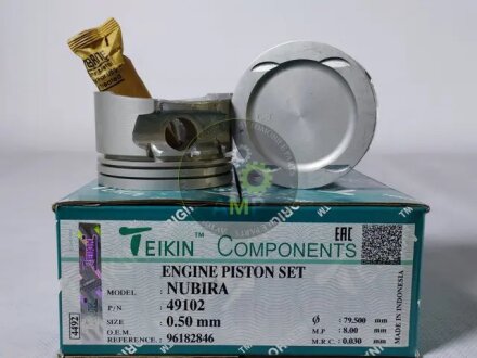 Поршні з пальцем (к-кт на мотор) GM DOHC 1.6L NUBIRA A16DM/A16MF, TEIKIN 49102050