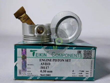 Поршні з пальцем (к-кт на мотор) Chevrolet Aveo, TEIKIN 58117050