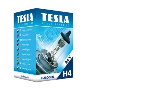 Автолампа Standard H4 P43t 70 W 75 W прозрачная TESLA B10402