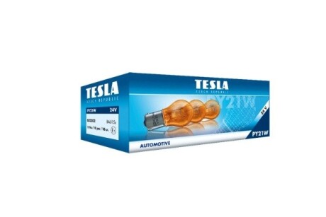 Автолампа Standard PY21W BAU15s 21 W оранжевая TESLA B52302