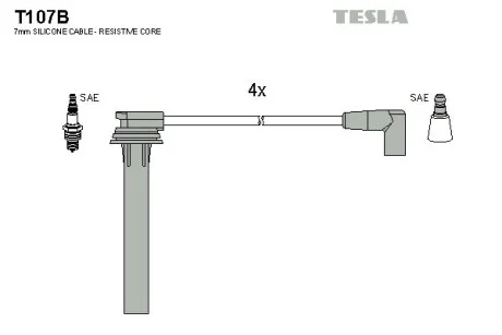 Провода В / В Chrysler Neon 1.8 / 2.0 i 16V 05.94- Voyager 2.0 / 2.4i 01.95- TESLA T107B