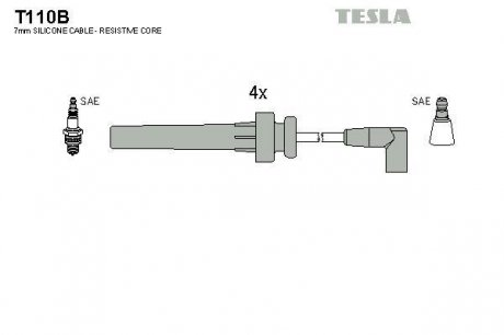 Комплект высоковольтных проводов TESLA T110B (фото 1)