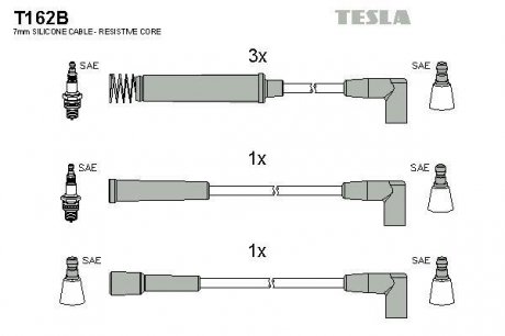 Провода высоковольтные Opel 1,3-1,6 TESLA T162B