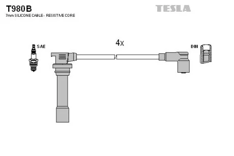 Провод ввода / Mazda 323 1.5 94- TESLA T980B