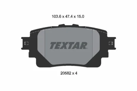 Гальмівні колодки TEXTAR 2058201