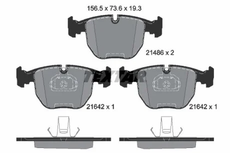 Тормозные колодки BMW X3 (E83) передняя сторона 03-11 TEXTAR 2148604 (фото 1)