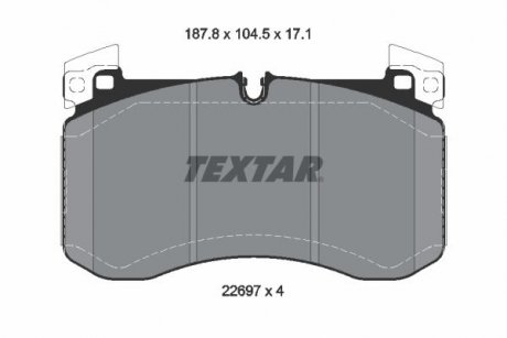 Комплект гальмівних колодок TEXTAR 2269701 (фото 1)