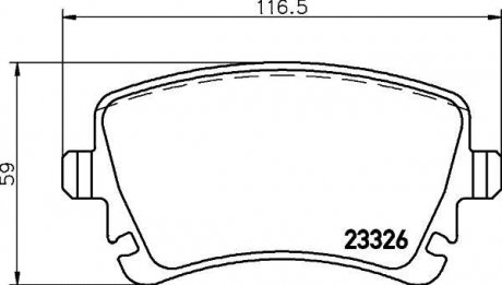 Тормозные колодки VW Phaeton задняя сторона 02-16 TEXTAR 2332603 (фото 1)