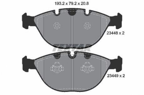 Тормозные колодки BMW X5 (E70, F15) / X6 (E71, F16) передняя сторона 06 - TEXTAR 2344801 (фото 1)