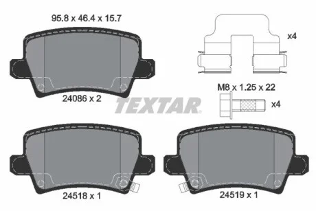 Гальмівні колодки дискові TEXTAR 2408601