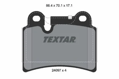 Тормозные колодки дисковые TEXTAR 2409701
