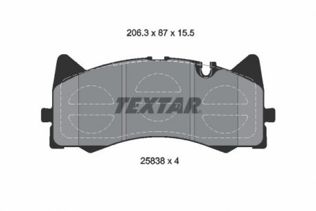 Комплект гальмівних колодок TEXTAR 2583801 (фото 1)