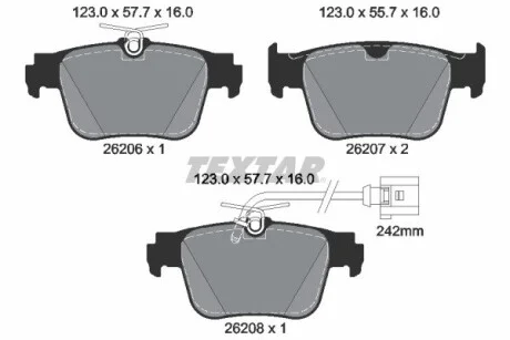 Гальмівні колодки AUDI/CUPRA A3/Formentor "R "20>> TEXTAR 2620603