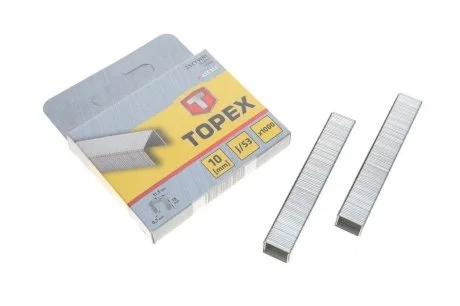 Скоби 10 мм, 1000 шт.*1 уп., тип J (TOPEX) Topex 41E310