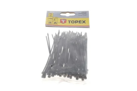 Хомути 2.5 x 100 мм, 100 шт. чорний(TOPEX) Topex 44E970