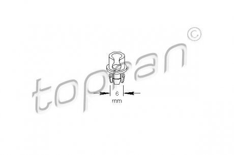 Фіксатор, кріплення молдингу TOPRAN / HANS PRIES 109034 (фото 1)