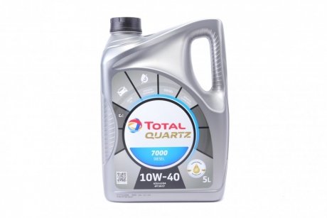 Мастило моторне Quartz 7000 Diesel 10W40 (5 Liter) TOTAL 214108