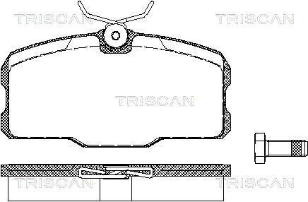 Колодки гальмівні передні TRISCAN 811023035