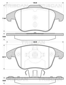 Колодки гальмівні передні TRISCAN 811038006