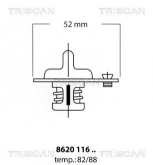 Термостат Kia Sportage / Mazda 121/323/626 TRISCAN 862011688 (фото 1)