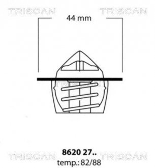 Термостат Daewoo Matiz 0.8 98- TRISCAN 86202782 (фото 1)