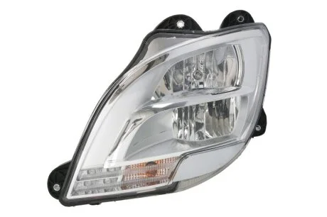 Фара лів (H1/LED/PY21W, ручн, без мотора, включає денні ходові вогні, колір відбивача: хром, колір повороту: прозор) DAF CF, XF 106 10.12- TRUCKLIGHT HLDA006L