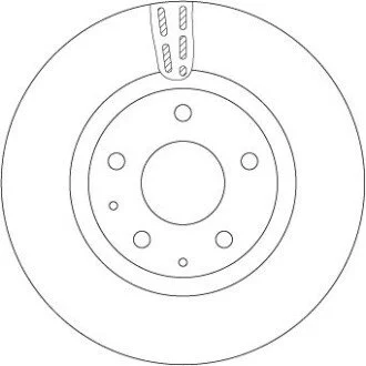 Диск гальмівний (1 шт.) MAZDA 3 "F D=295mm "18>> TRW DF6575