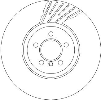 Диск тормозной BMW 5 (F07, F10) / 7 (F01, F02) передняя левая сторона D = 374mm 08 - TRW DF6613S (фото 1)