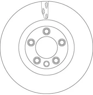 Диск тормозной VW Touareg передняя сторона D = 368mm 04-10 TRW DF6772S