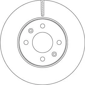 Диск тормозной (1 шт.) HYUNDAI I20 передняя сторона D = 256mm 14 - TRW DF6794