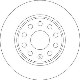 Диск гальмівний (1 шт.) AUDI/SKODA/VW Q2/Karoq/Octavia/T-Roc \'\'R \'\'16>> TRW DF6952