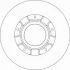 Диск гальмівний (1 шт.).) FORD Transit "R D=308mm "12>> TRW DF6963S (фото 1)