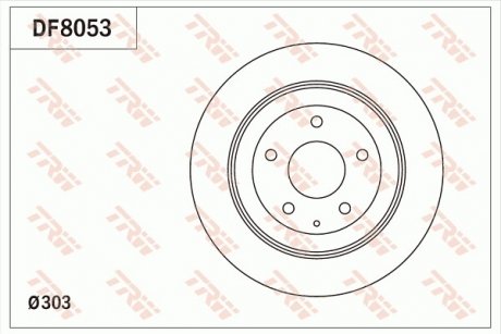 Гальмівний диск TRW DF8053 (фото 1)