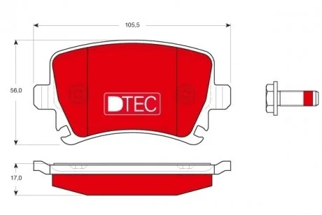 Колодки тормозные дисковые TRW GDB1622DTE