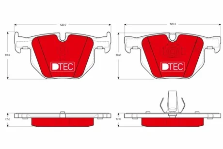Колодки гальмівні дискові TRW GDB1730DTE