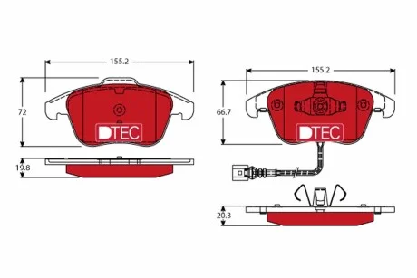 Колодки тормозные дисковые TRW GDB1762DTE