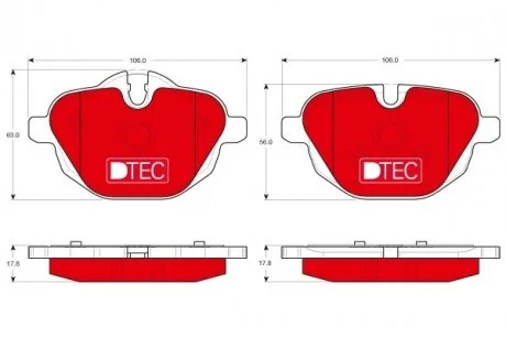 Колодки тормозные дисковые TRW GDB1840DTE