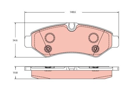 Гальмівні колодки дискові MERCEDES Sprinter "R "18>> TRW GDB2422