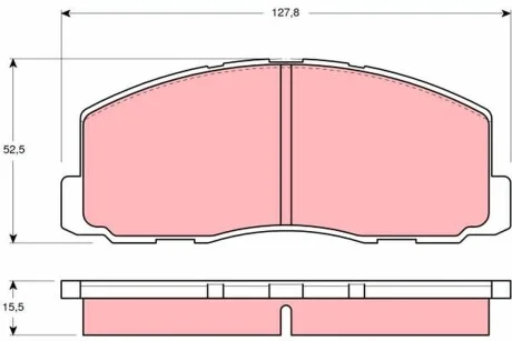 Тормозные колодки дисковые ISUZU (GM) - LONSDALE - MITSUBISHI Aska / YD / Colt / Cordia / Galant / Lancer / Lanc TRW GDB355