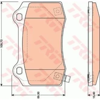 Гальмівні колодки дискові JEEP Grand Cherokee "R "10>> TRW GDB4171